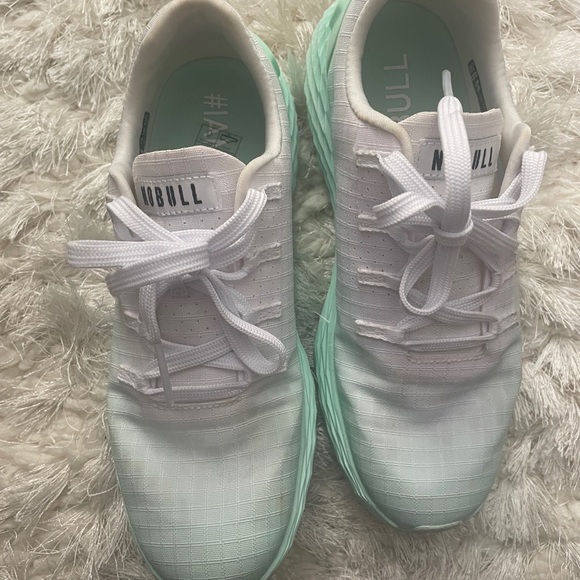 Nobull Women's Allday Ripstop mint white sneaker size 7 - Picture 3 of 6